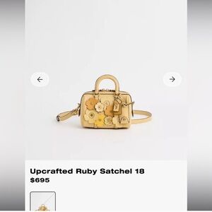 One of a Kind Upcrafted Ruby Satchel 18 in Yellow